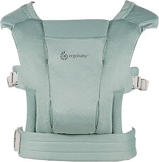 Ergobaby Embrace Soft Air Mesh Babytrage für Neugeborene ab Geburt, 2-Positionen Bauchtrage Baby Tragetasche Ergonomisch, Sage - Details ansehen