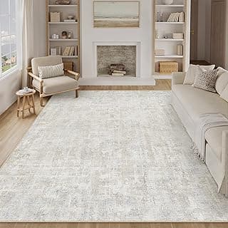 Beige Grau Teppich Wohnzimmer 200x300 Schlafzimmer Teppiche Waschbarer rutschfest Boho Abstrakt Carpet Wohnzimmerteppich Esszimmer Büroteppich Groß Kurzflor Weich Carpets - Produktbild