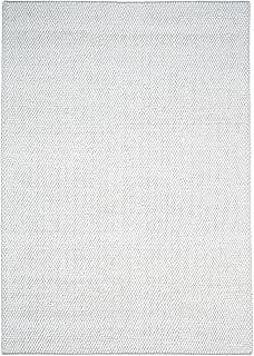 160 x 230 Teppich Wohnzimmer Elfenbein Wolle modern Wohnzimmerteppich Natur Melange dezent Matt weich Luxus Zertifiziert Made in Germany Design Manufaktur Markenteppich Oeko TEX - Amazon Angebot