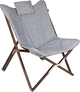 BO-CAMP Klappsessel Bloomsbury Campingstuhl Klappstuhl Gartenstuhl Lounge Stuhl Mit Holzrahmen Faltbar 80 x 78 x 96 cm - Amazon Angebot