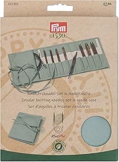 Prym 223802 Rundstricknadel Set Natural | 5 Holznadelpaare (Größen 3,5–8 mm) mit 3 Seilen & Zubehör | Nachhaltiges Etui aus Baumwolle | Glatte Nadeln für müheloses Stricken | Farbe: Petrol/Natural - Günstig online kaufen