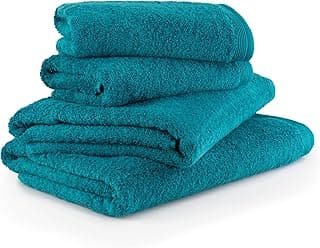 MÖVE Superwuschel Handtuch-Set, 2 Duschtücher 80 x 150 cm & 2 Handtücher, Made in Germany, 100% Baumwolle, lagoon, 50 x 100 cm & 80 x 150 cm - Super Angebot