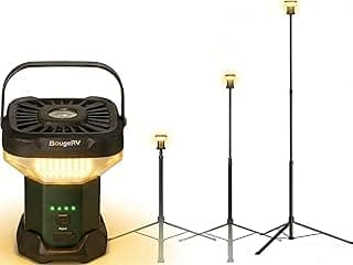 BougeRV CL03 3200LM einziehbare Campinglampe, 8000mAh Campinglicht aufladbar, 2,3M Arbeitsbeleuchtung, Teleskop Campinglampe für overlanding, RV, Camping, Baustelle, Garage, Dunkelgrün - Details ansehen