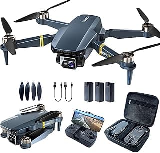 800 Meter Reichweite Drohne mit Kamera 4K – 84 Minuten Flugzeit, WiFi FPV faltbare Quadrocopter, bürstenlosem Motor, Auto-Hover, Auto-Follow (3 Akkus)
