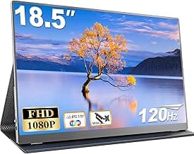 Portable Monitor 18,5 Zoll 120Hz Tragbarer Monitor FHD 1080P HDR - Produktbild